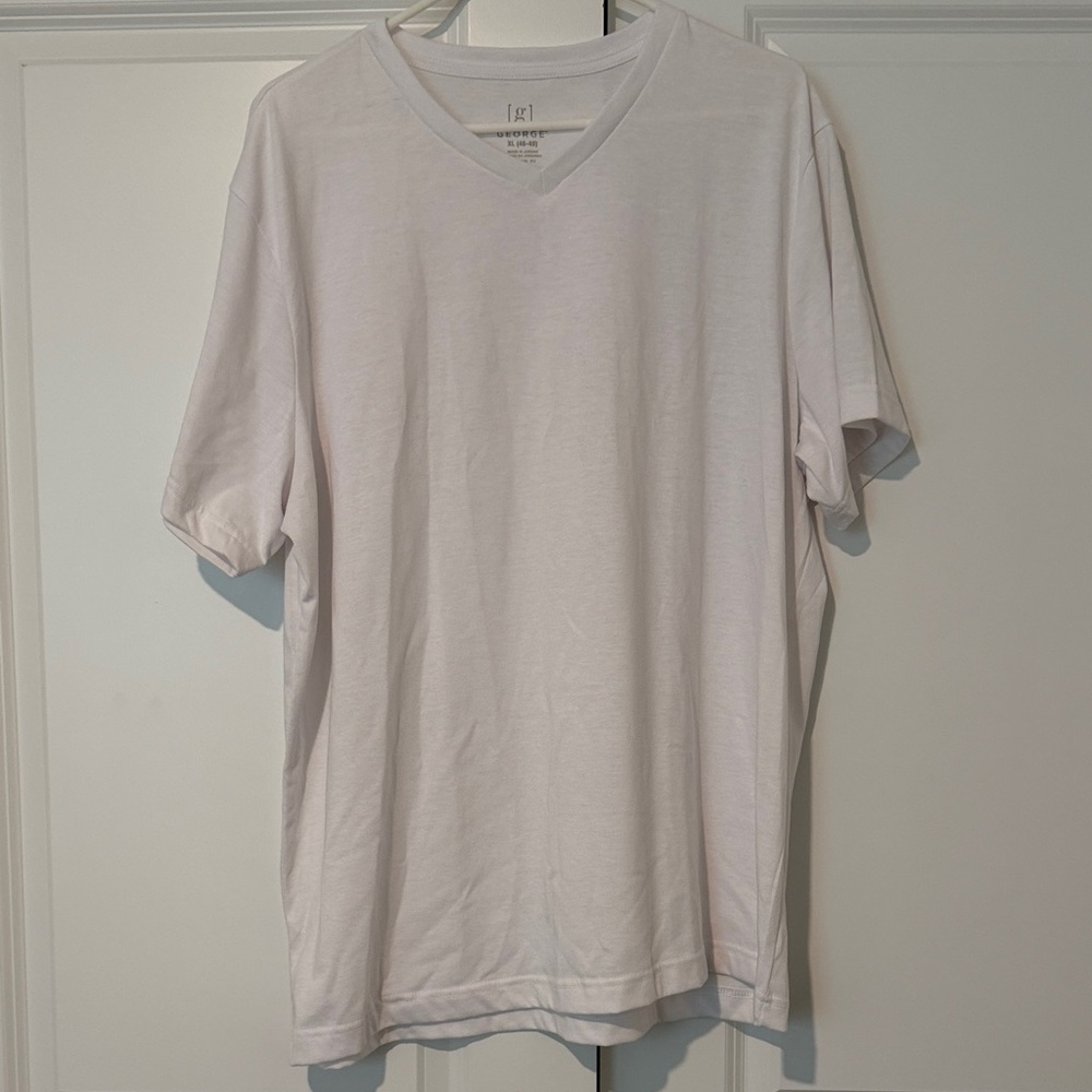 Men's White V-Neck T-Shirt